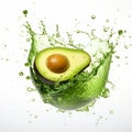 Avocado Splash: Layered Imagery With Subtle Irony And Refreshing Water