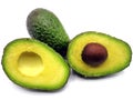 Avocado split in half Royalty Free Stock Photo