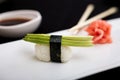 Avocado sushi Royalty Free Stock Photo