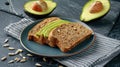 The avocado on toast.AI generated image Royalty Free Stock Photo
