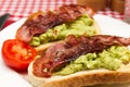 Avocado on toast Royalty Free Stock Photo