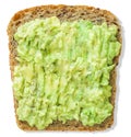 Avocado toast isolated on white background. Healthy breakfast