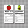 Avocado and tomato nutrition facts food label