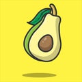 avocado vector illsutration, fruit illustration