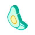 Avocado vegetable isometric icon vector symbol illustration