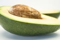 Avocado on white background