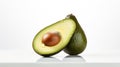 Avocado on white background