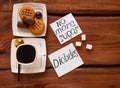 Avoid adding sugar to coffee Low-carb breakfast menu Diabetes disease Blood sugar level Wellness Sweet Cookies chocolate Royalty Free Stock Photo