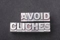 Avoid cliches bm Royalty Free Stock Photo