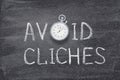 Avoid cliches watch Royalty Free Stock Photo