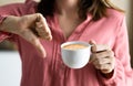 Avoid Coffee Bacause Of Heartburn. Stop Drinking Royalty Free Stock Photo