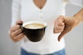 Avoid Coffee Bacause Of Heartburn. Stop Drinking Royalty Free Stock Photo