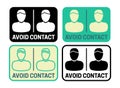 Avoid Contact Icon Set