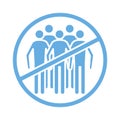 Avoid the crowds line style icon