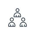 avoid crowds vector icon isolated on white background. Outline, thin line avoid crowds icon for website design and mobile, app