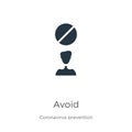 Avoid icon vector. Trendy flat avoid icon from Coronavirus Prevention collection isolated on white background. Vector illustration