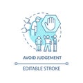 Avoid judgment concept icon Royalty Free Stock Photo