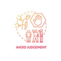 Avoid judgment concept icon Royalty Free Stock Photo