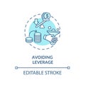 Avoid leverage concept icon Royalty Free Stock Photo