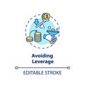 Avoid leverage concept icon Royalty Free Stock Photo