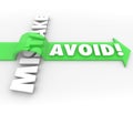 Avoid Mistake Arrow Over Word Prevent Problem Error