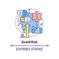 Avoid risk concept icon