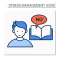 Avoid stressful situation color icon