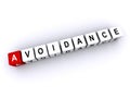 avoidance word block on white Royalty Free Stock Photo