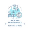 Avoiding fraud and waste concept icon Royalty Free Stock Photo