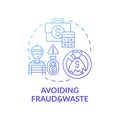 Avoiding fraud and waste concept icon Royalty Free Stock Photo