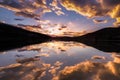 Avon lake clouds reflection Royalty Free Stock Photo