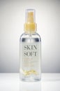 Avon skin so soft spray isolated on gradient background. Royalty Free Stock Photo