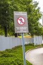 View of a Pedestrians warning sign