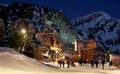 Avoriaz at night Royalty Free Stock Photo