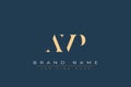 AVP abstract letter logo design Royalty Free Stock Photo