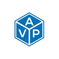 AVP letter logo design on black background. AVP creative initials letter logo concept. AVP letter design Royalty Free Stock Photo