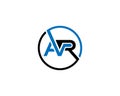 AVR Letter Design Logotype Concept Royalty Free Stock Photo