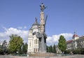 Avram Iancu Monument in Cluj-Napoca from Transylvania region in Romania Royalty Free Stock Photo