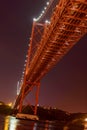 23 Avril bridge at night Royalty Free Stock Photo