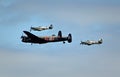 Avro lancaster bomber and hurricanes