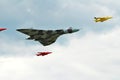 Avro Vulcan and Gnat escort