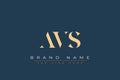 AVS abstract letter logo design Royalty Free Stock Photo