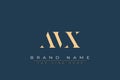 AVX abstract letter logo design Royalty Free Stock Photo