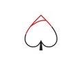 aw letter spade logo