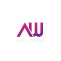 AW letters logo, monogram vector design