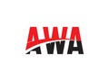 AWA Letter Initial Logo Design Vector Illustration