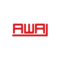 AWA letter logo creative design with vector graphic,