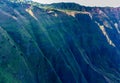 Awaawapuhi trail end on cliff above Na Pali coast on Kauai Royalty Free Stock Photo