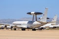 AWACS E-3 Sentry radar planes from NATO Geilenkirchen on the Tarmac of Zaragoza Air Base. Zaragoza, Spain - May 20, 2016