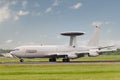 AWACS landing Royalty Free Stock Photo